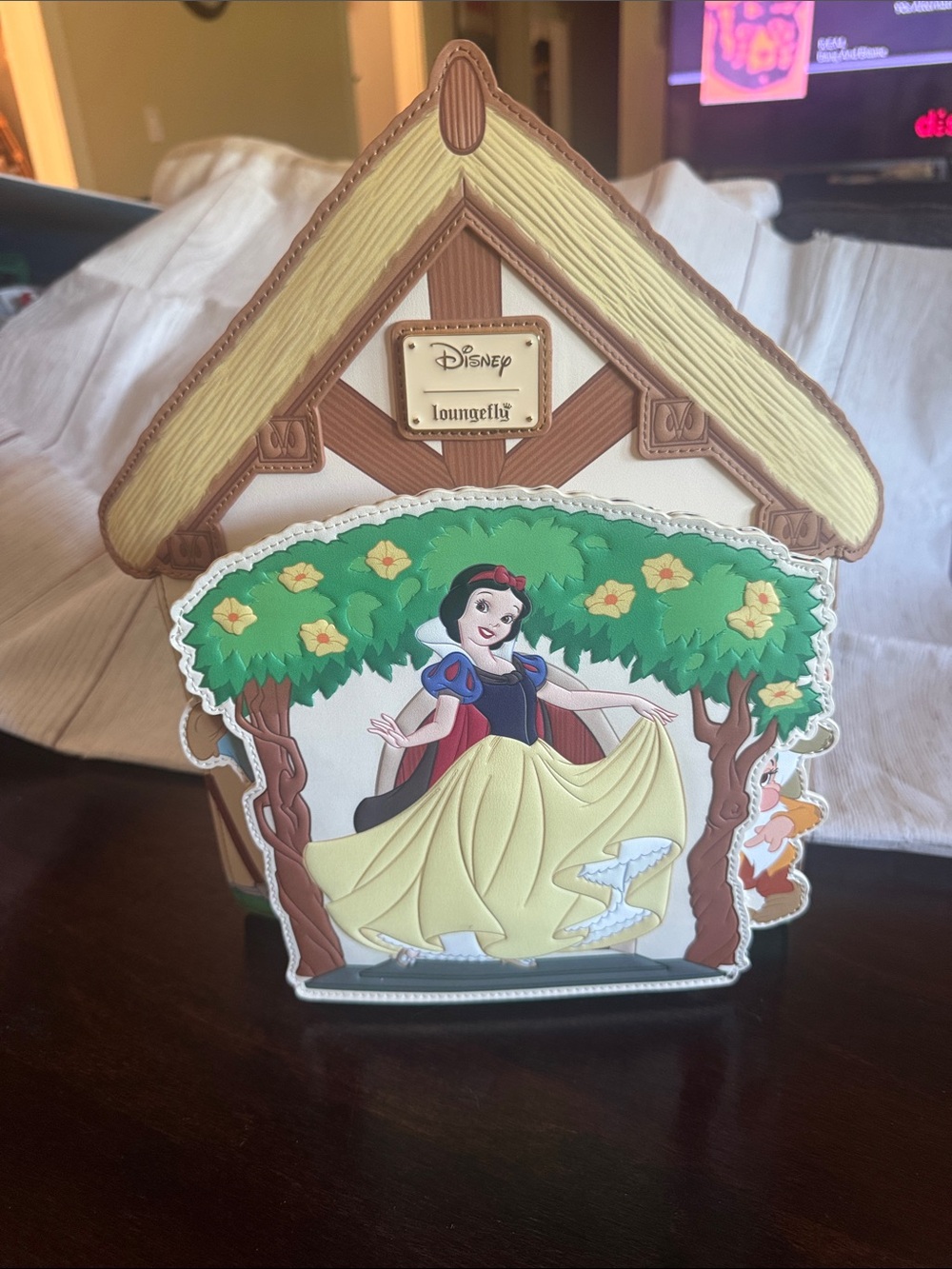 NWT Loungefly Snow White Cottage Mini Backpack - Picture 8 of 16